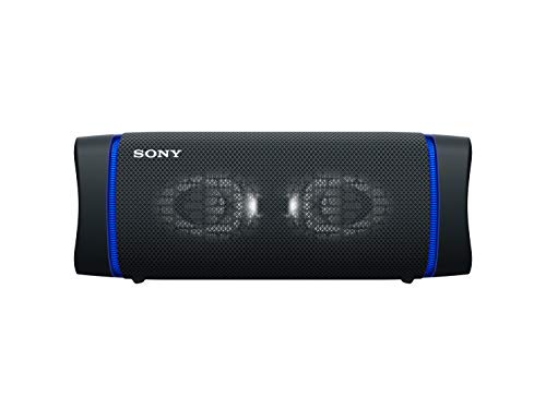 Sony Srs-Xb33 | Enceinte Portable Extra Bass Bluetooth Stéréo, Sans Fil, Résistante Aux Chocs, Étanche Pour Plage Et Piscine, Noir Basalte, Srsxb33