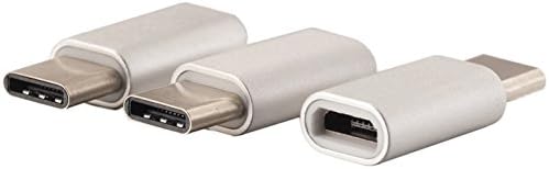 3PCS USB-C to Micro USB Adapter for Data Syncing and Charging Convert Connector(Aluminum Silver)