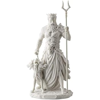 Hades Greek God of the Underworld with Cerebrus Statue