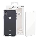 iPhone X, CLEAR Cell Phone Case with TEMPERED GLASS SCREEN PROTECTOR - SONIX Clear Coat Series Case for Apple (5.8”) iPhone X
