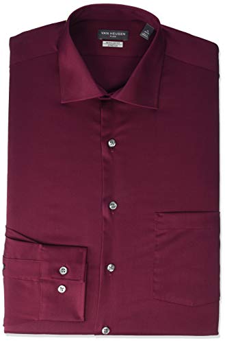 Van Heusen Mens Dress Shirt Mulberry 