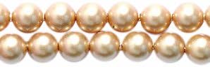 Swarovski 5810 Crystal Round Pearl Beads, 4mm, Vintage Gold, 50-Pack