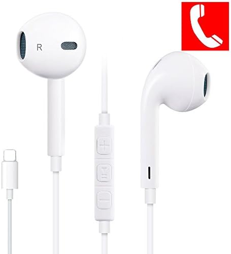 Earbuds,XiaoBX With Microphone Earphones Stereo Headphones-and Noise Isolating headset Made for iPhone 7/7 Plus iPhone8/8Plus iPhone X (Bluetooth Connectivity) Lightning Earphones