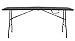 Cosco Deluxe 6 Foot x 30 inch Fold-in-Half Blow Molded Folding Table, Black, 2 Pack