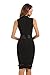 Whoinshop Women's Rayon Lace Up Open Front High Neck Clubwear Midi Party Bandage Dress