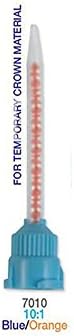 50pcs Mixing Tips Impression Genuine Mixpac All VPS for Dental (7010 Blue/Orange(10:1))
