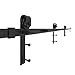 PENSON & CO. 13 FT Country Double Barn Wood Steel Sliding Barn Door Hardware Kit Antique Style Track Kit Black