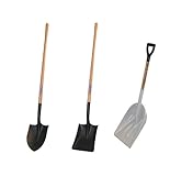Midwest MWC-0003 3-Piece Homeowner's Shovel Kit With Round Point Shovel, Square Point Shovel & Scoop Shovel (Discontinued by Manufacturer)