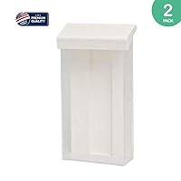 Clear-Ad - Outdoor Brochure Holder 4x9 with Lid - Outside Waterproof Wall Mount Literature Box - Outdoor Envelope Holder - SRE-49 (Pack of 2)