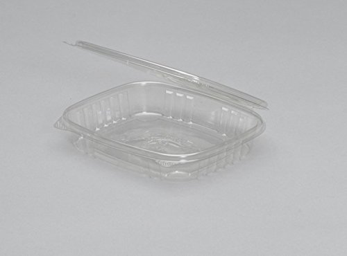 Clear hinged Container, Deli Container, Produce Container, Dips & Spreads, Recyclable, BPA Free, Made in The USA. 200 Pieces per case.
