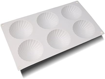6-Cup Stripe Dome Cake Silicone Mold for Mini Mousse Chocolate Dessert, Stripe Dome