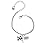 Checkered Race Flag Happy Birthday Heart Charm Bracelet