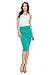 MBJ WB700 Womens Scuba Midi Skirt XL Jade