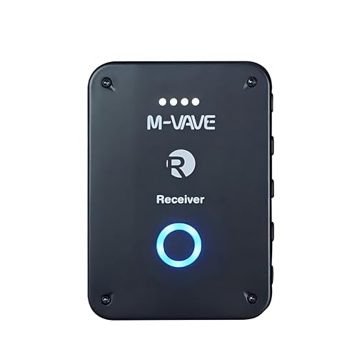 M-VAVE VEDO Receptor WP-9 para Monitor de Ouvido Sem Fio 2.4G Recarregável, Função Mudo, Suporte a Volume, Estéreo/Mono, Apenas 1 Unidade do Receptor (Não Inclui Transmissor), Latência Ultrabaixa