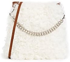 Little Liffner Women's Candy Shearling Bag, Brown, One Size