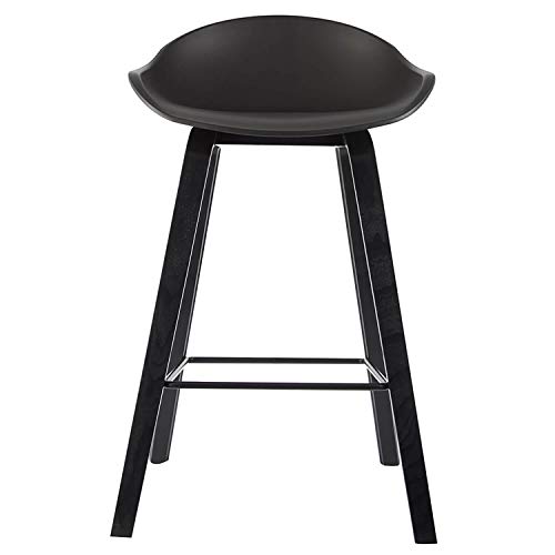 Damiware Romeo Barstuhl - Holzrahmen/Kunststoff - Farbe Schwarz - Barhocker für Hausbar oder Tresen - Bar Stuhl - 65cm – Bild 3