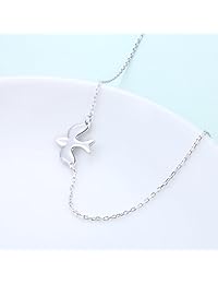 Gargantilla de plata de ley S925 de 35,6 a 18.0 in.