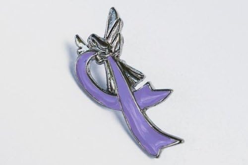 Cancer Awareness Angel Pin - All Cancers (Lavender)