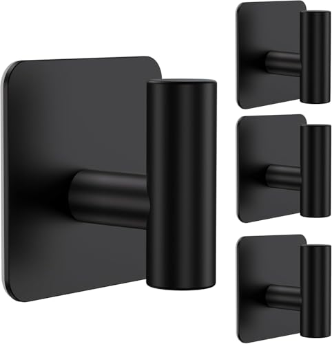 Aikzik 4 Pack Large Heavy Duty Wall Hooks - 26lb Max, Stainless