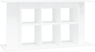 vidaXL Aquarium Stand White Engineered Wood 120x40x60 cm 3 Tiers