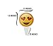 TECCA Emoji Cupcake Toppers 24-Pack for Emoji Party Decorations