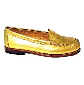 G.H. Bass & Co. Women's Wayfarer-L Flat,Gold,8.5 M US