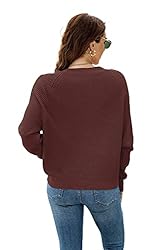 TASAMO Women's Button Down Long Sleeve V Neck