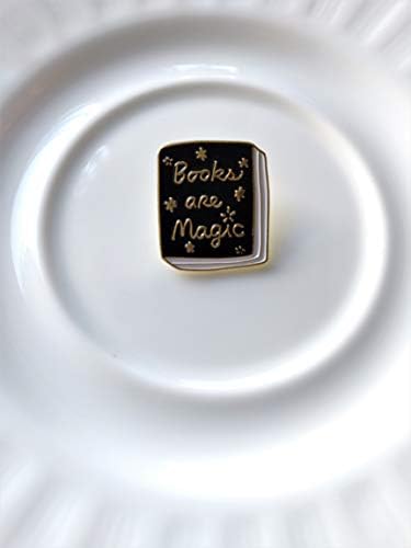 Back Books Are Magic Enamel, Brooch Pin with Secure Clutch for Men and Women