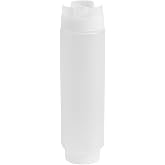 Restaurantware First In First Out 16 Ounce Condiment Squeeze Bottle 6 Refillable Lid FIFO Squeeze Bottle - Precision Dispensing Tip Flexible Clear Plastic Squeeze Bottle For Sauces