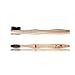 Bamboo Toothbrush - Organic Charcoal Powered Eco Friendly w/ BPA-Free Soft Black Nylon 610 Bristles –Natural Toothbrushes With Pack of 4