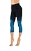 CodeFit Yoga Power Flex Dry-Fit Pants Workout Printed Leggings Ombte Print (Large/X-Large, 6c908-blk/Tel)