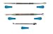 Vayne Fly Essentials 3-Piece Dual-Silicone Tip Carving Scraping Wax Element Dab Tools Set with Protective Case