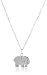 Sterling Silver Elephant Pendant Necklace, 18"