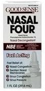 Nasal Four Fast Acting Decongestant Nasal Spray by GoodSense, 1Oz