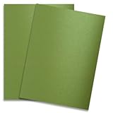 Shimmer Lime Satin 8.5X11 Multipurpose Metallic Paper - 25 sheets per pack