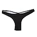 Focussexy Women's 2016 Hot Summer Beachwear Bikini Bottom Thong Swimwear Black S