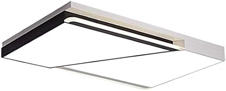 Amazon Co Jp Ledシーリングライト 長方形のモダンな天井ランプ 3つの変更可能な光色 寝室とリビングルームの天井照明器具 黒と白 ホーム キッチン