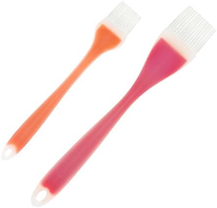 AreaJD Set of 2 Silicone Basting Pastry Brush Heat Resistant for Kitchen Grilling Camping Party Marinating Turkey Baster and Barbecue Utensil