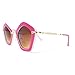 FRILLS Hot Pink Geometric Kids Polarized Oversized Sunglasses for Girls and Children Age 3-12