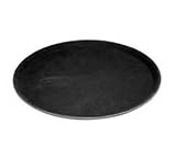 Winco Easy Hold Round Tray, 11-Inch, Black
