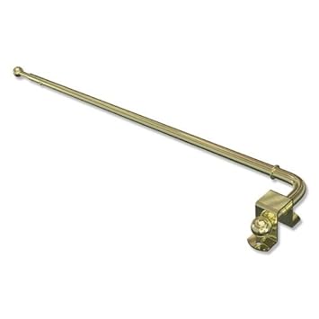 Interdeco Schwenkstangen (2 Sets), schwenkbare Gardinenstangen Messing farbig, Cassina, 60-100 cm ausziehbar