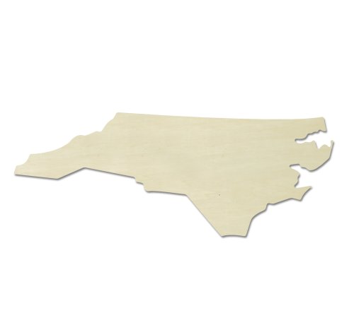 UNFINISHEDWOODCO Unfinished State Wood Cutouts, "North Carolina"