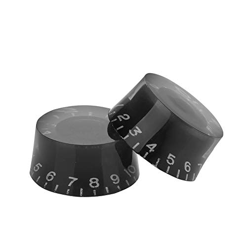 Electric Guitar Knobs, 4pc Set for Tone, Speed & Volume Control, Black Replacement Parts for Electric Guitars, Professional Upgrade for Musicians, Stage & Home Use