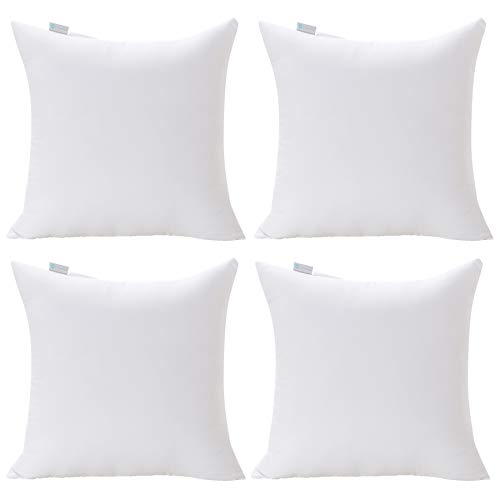Acanva Decorative Square Throw Pillow Inserts Hypoallergenic Euro Form