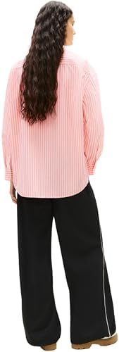Chemisier en Popeline Tjw Ovs DW0DW22218 L/S pour Femme, Rose (Tropical Blush/Stripe), L