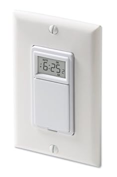 Aube TI032-3W/U 7-Day Programmable Timer Switch, White - Wall Timer