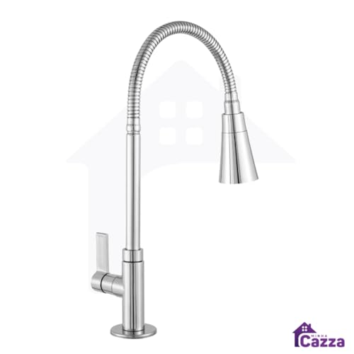 Torneira de Cozinha Gourmet Bancada Pia Flexível 1/4 de Volta Cromada ABS