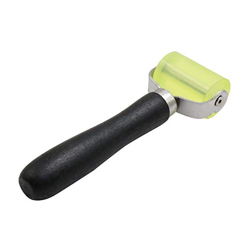ZYHW Wooden Handle Sound Deadening Rubber Roller Hand Roller Installation Tool Rolling Wheel Rubber Heat Insulation Tools Roller Heavy Duty 5cm x 3.5cm