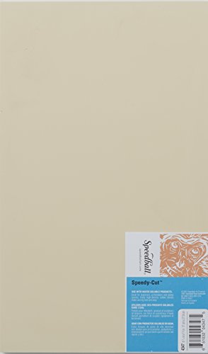 Speedball 4347 Speedy-Cut Block Printing Carving Block - Soft Rubber-Like Material Easy to Carve â€“ 6.75 x 11 Inches
