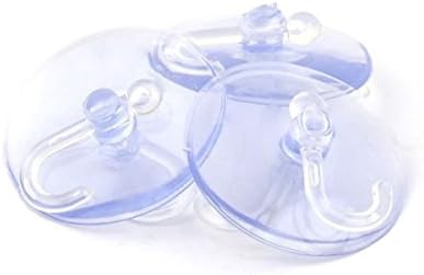 KINGSHENG Direct Rubber Clear Suction Cup Hook Cloth Hat Towel Hanger Windows Shower Bathroom Kitchen Wall Glass Mirror Hold Accessory 50mm Dia 6Pcs